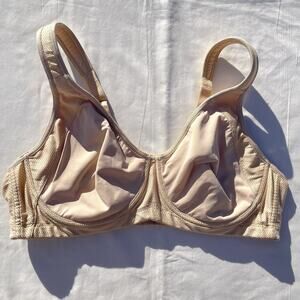 Title Nine 36C Cuz She Days So Underwire Sports Bra Beige
